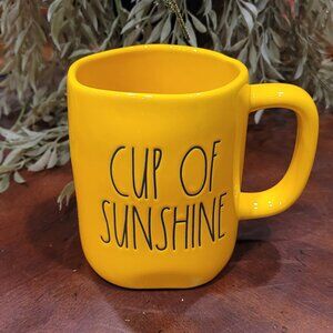 New Rae Dunn CUP OF SUNSHINE Lemon Yellow Coffee Mug 16 Oz